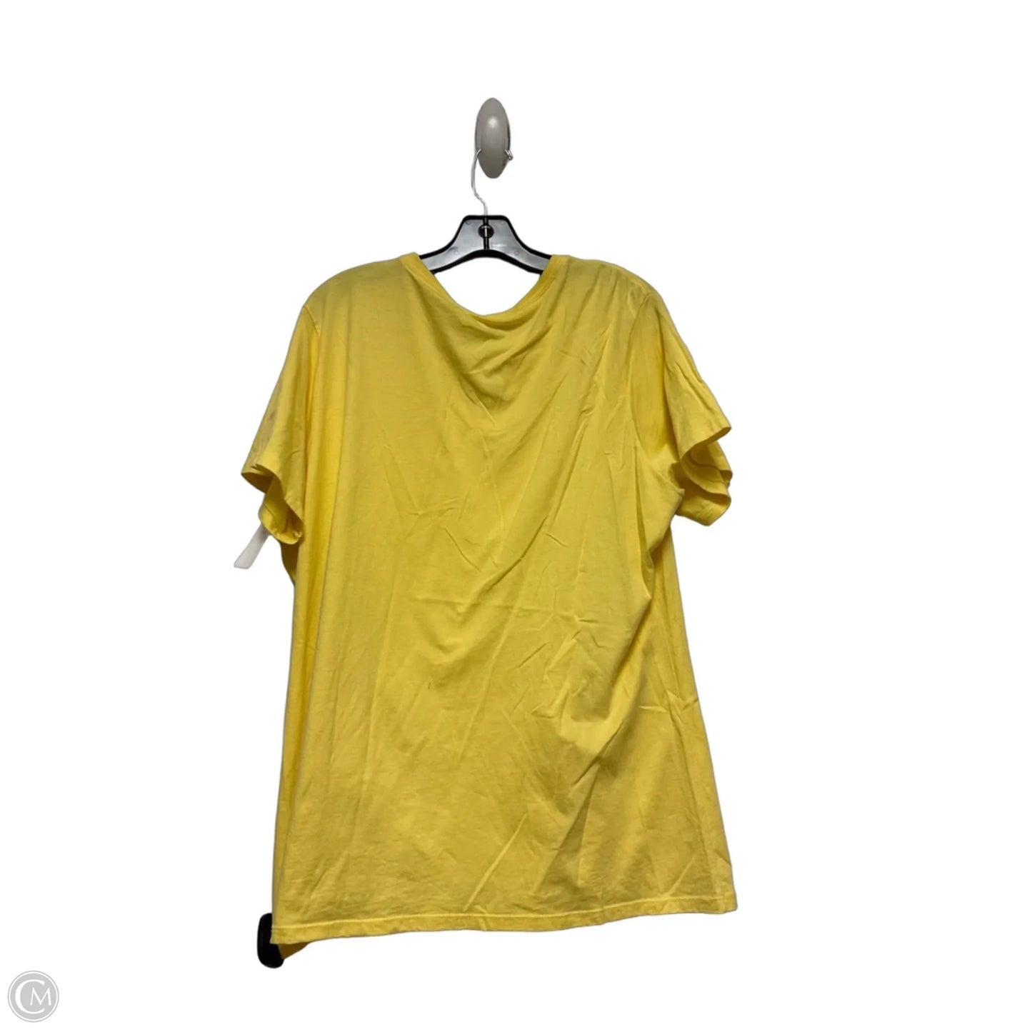Top Short Sleeve Basic By Disney In Yellow, Size: 2x