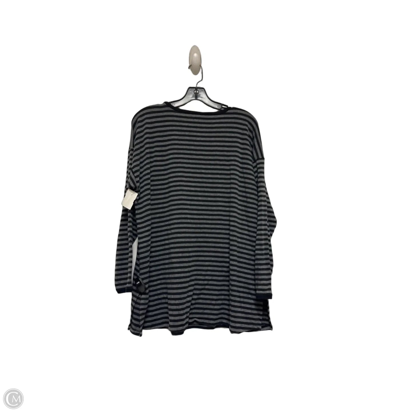 Top Long Sleeve By Eileen Fisher In Striped Pattern, Size: L