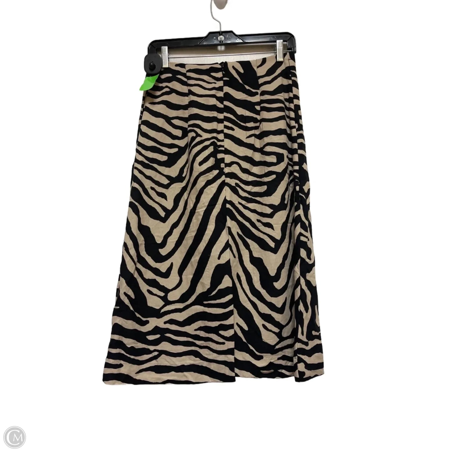 Skirt Midi By H&m In Black & Tan, Size: 6