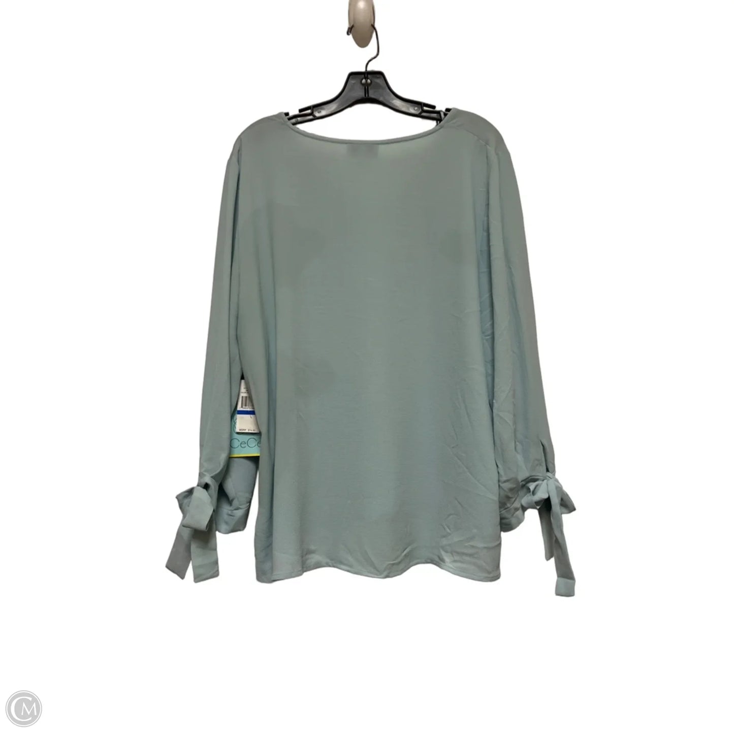 Top Long Sleeve By Cece In Teal, Size: Xl