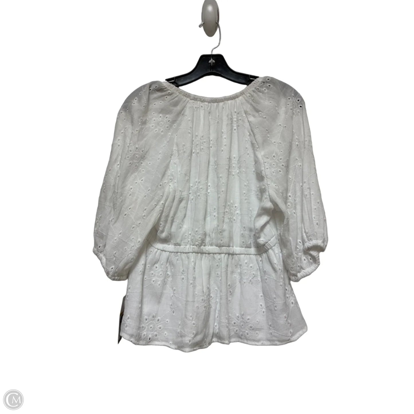 Top Short Sleeve By Sofia By Sofia Vergara In White, Size: L