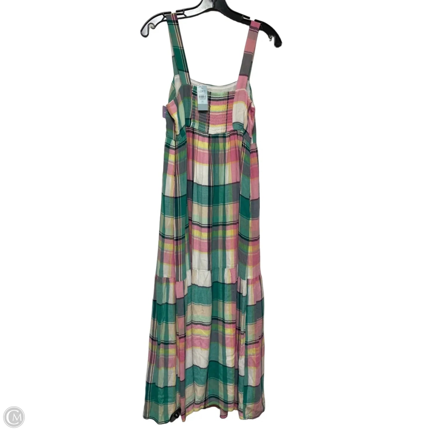 Dress Casual Midi By Loft In Plaid Pattern, Size: Xs