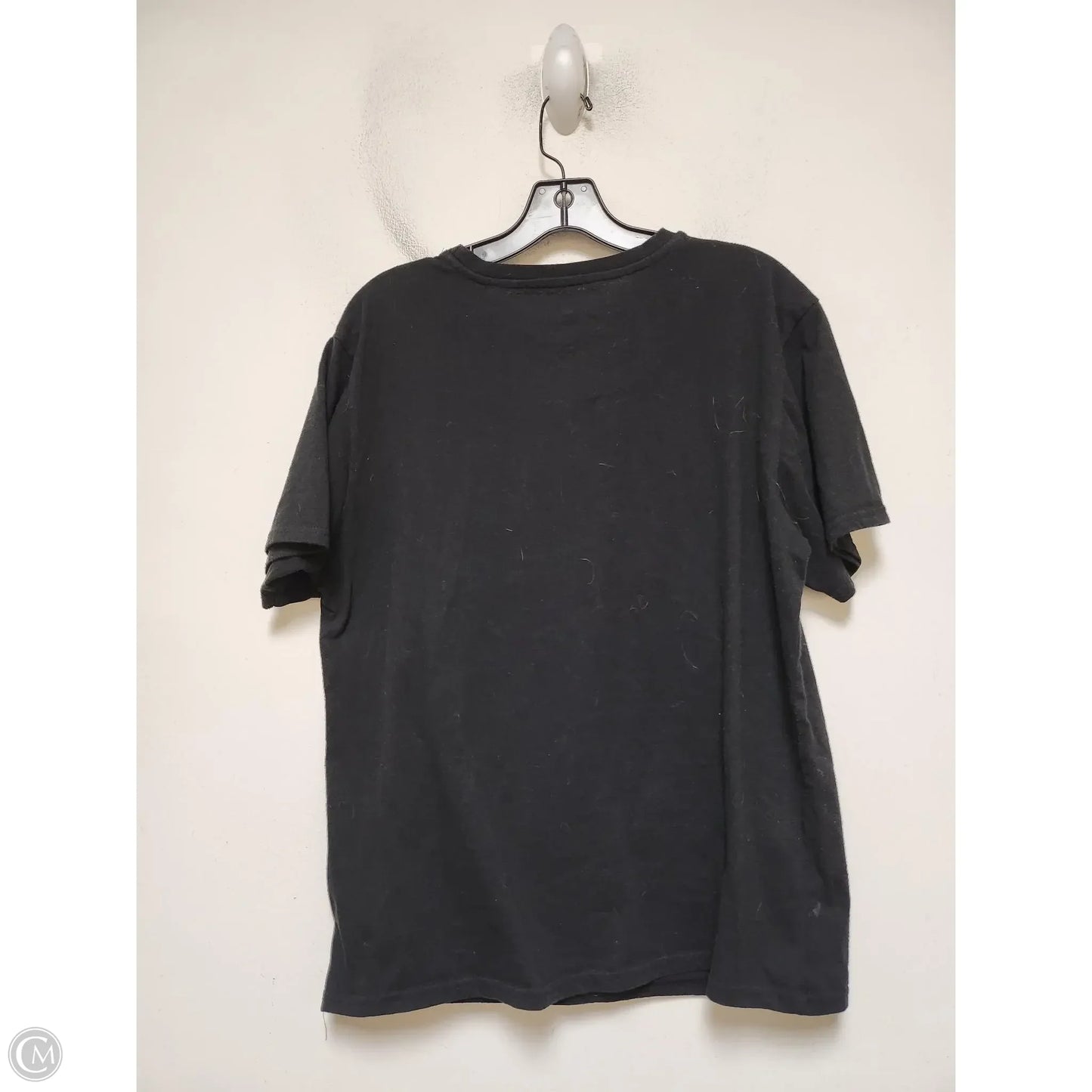 Top Short Sleeve By Walt Disney In Black, Size: L