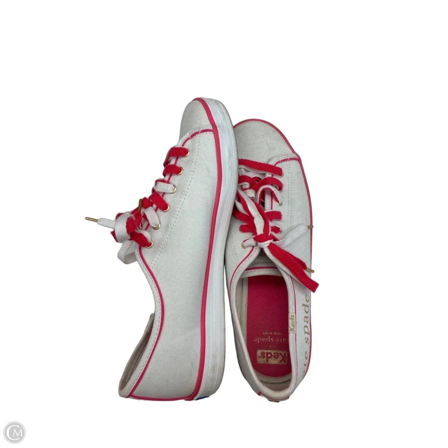 Shoes Flats By Keds In Pink & White, Size: 9.5