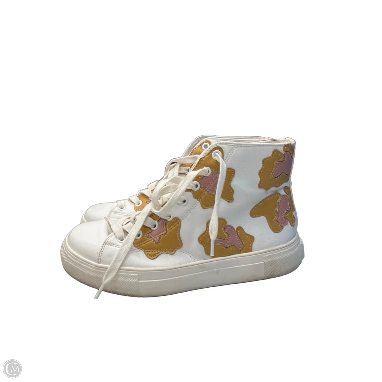 Shoes Sneakers By Coconuts In Tan & White, Size: 8