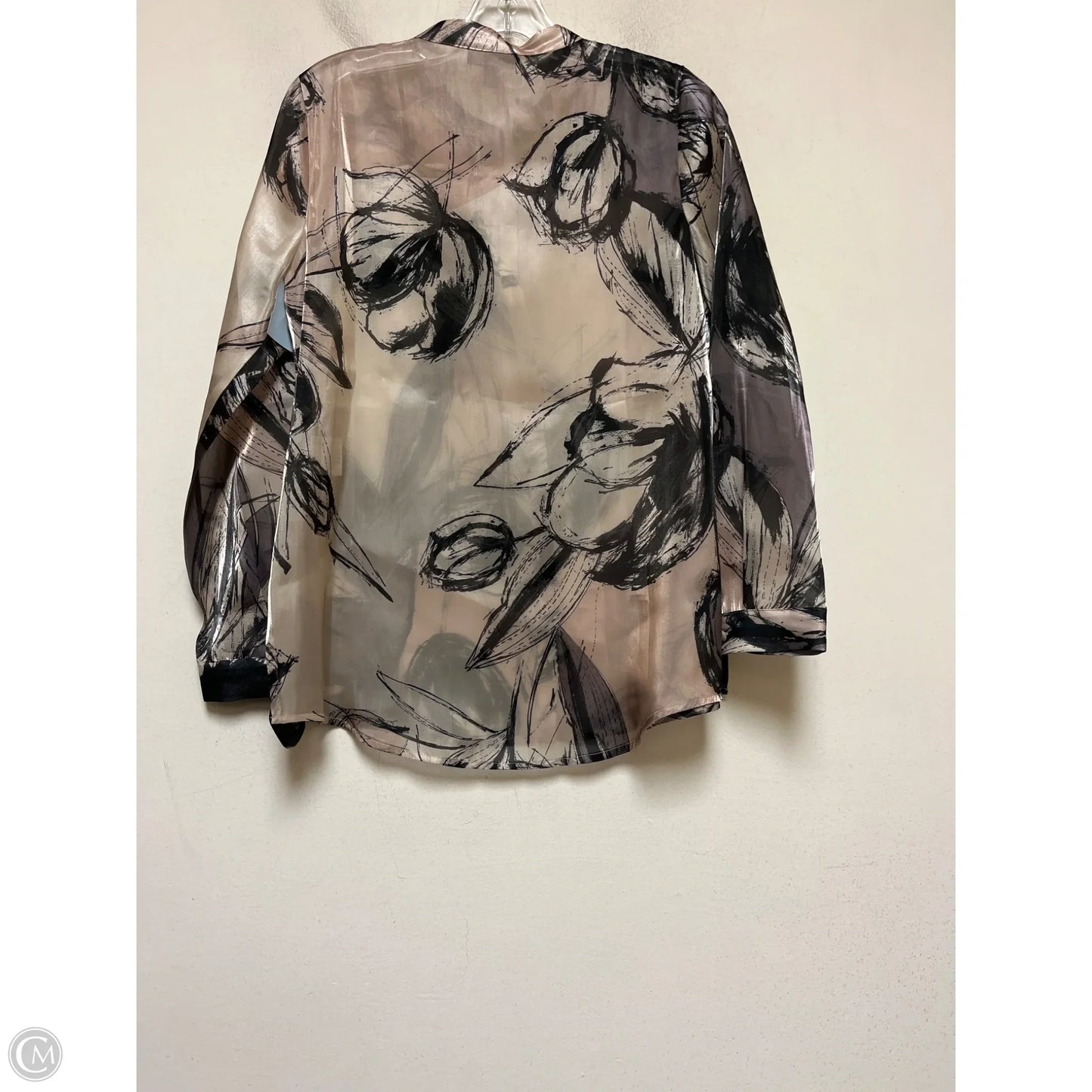 Top Long Sleeve By Alfani In Black & Gold, Size: Sp