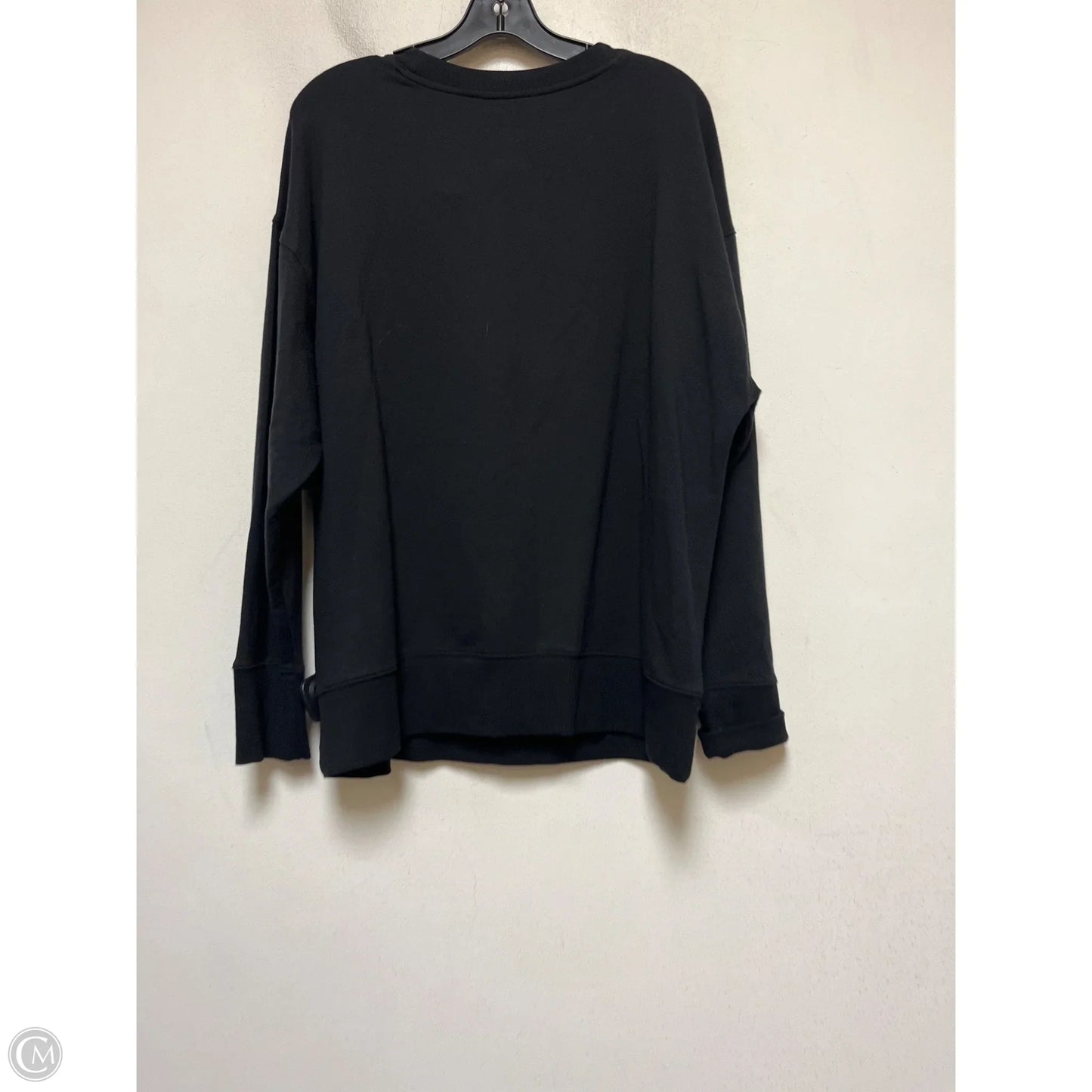 Athletic Top Long Sleeve Crewneck By Athleta In Black, Size: L