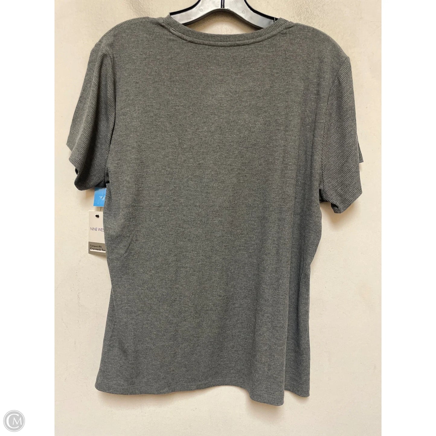 Top Short Sleeve Basic By Nine West In Grey, Size: Xxl