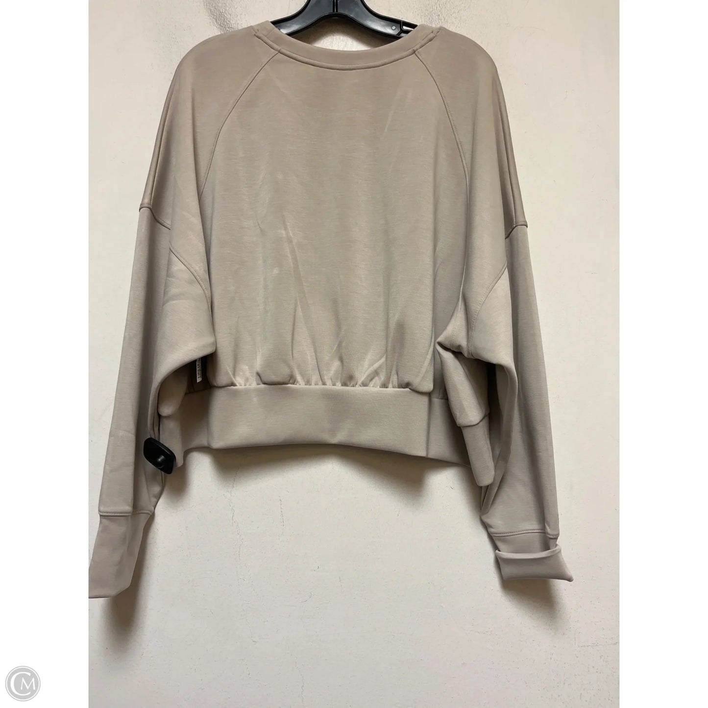 Athletic Sweatshirt Crewneck By Flx In Beige, Size: L
