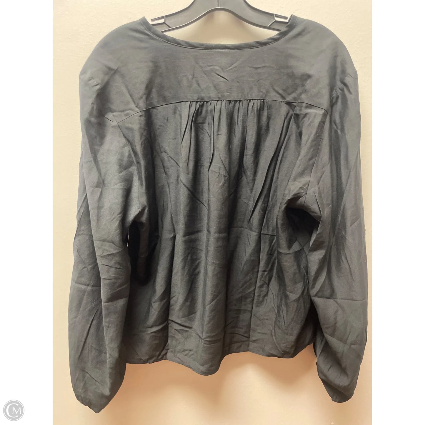 Top Long Sleeve By H&m In Black, Size: S