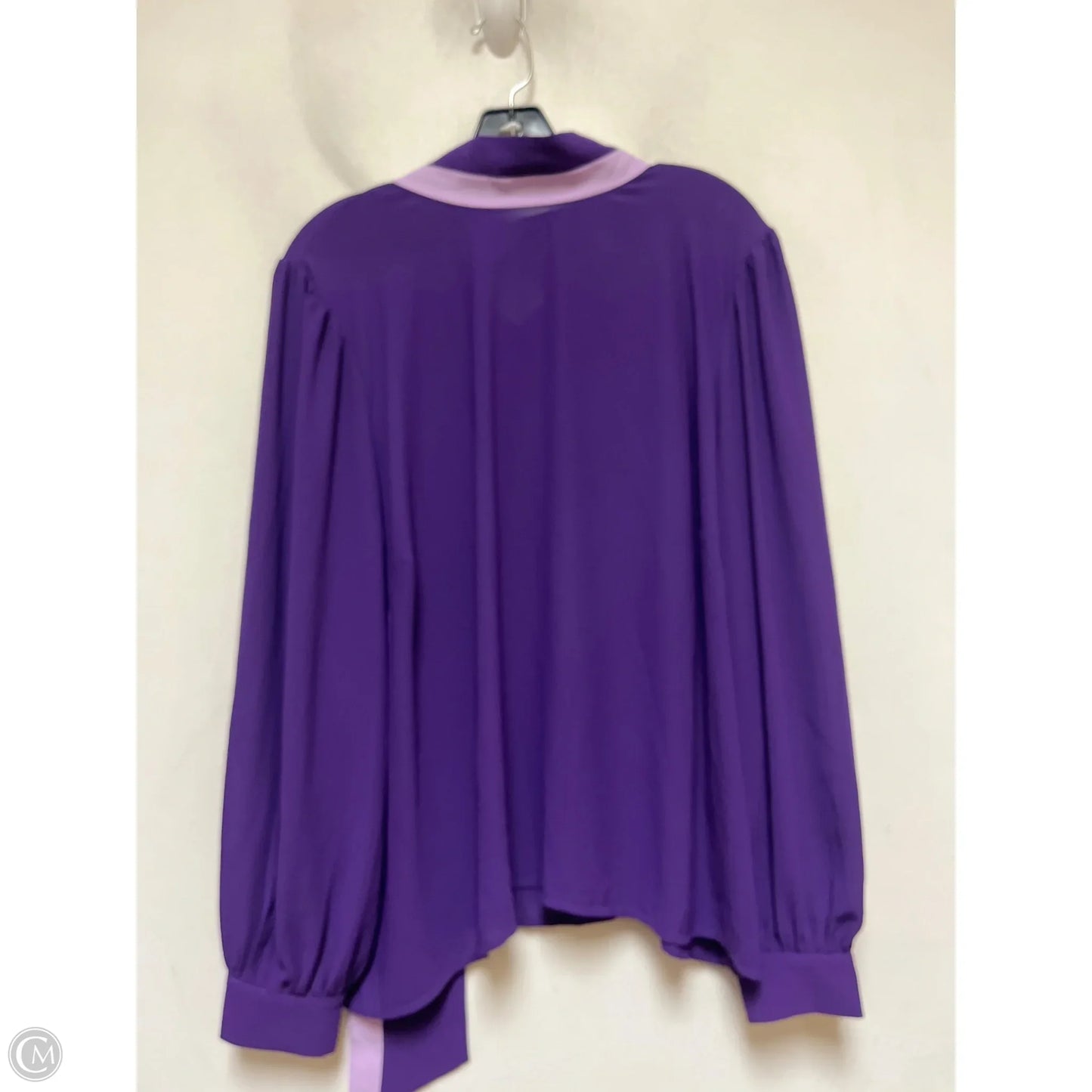 Top Long Sleeve By Eloquii In Purple, Size: 3x