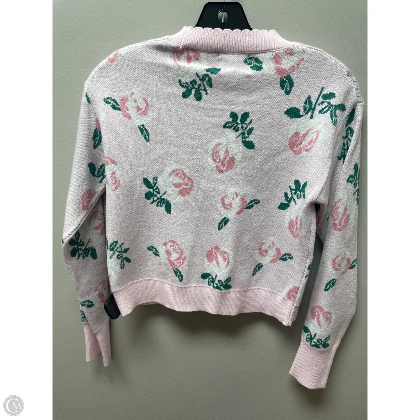 Sweater Cardigan By Clothes Mentor In Floral Print, Size: Xs