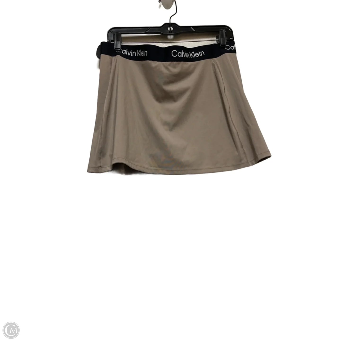 Athletic Skort By Calvin Klein In Beige, Size: Xl