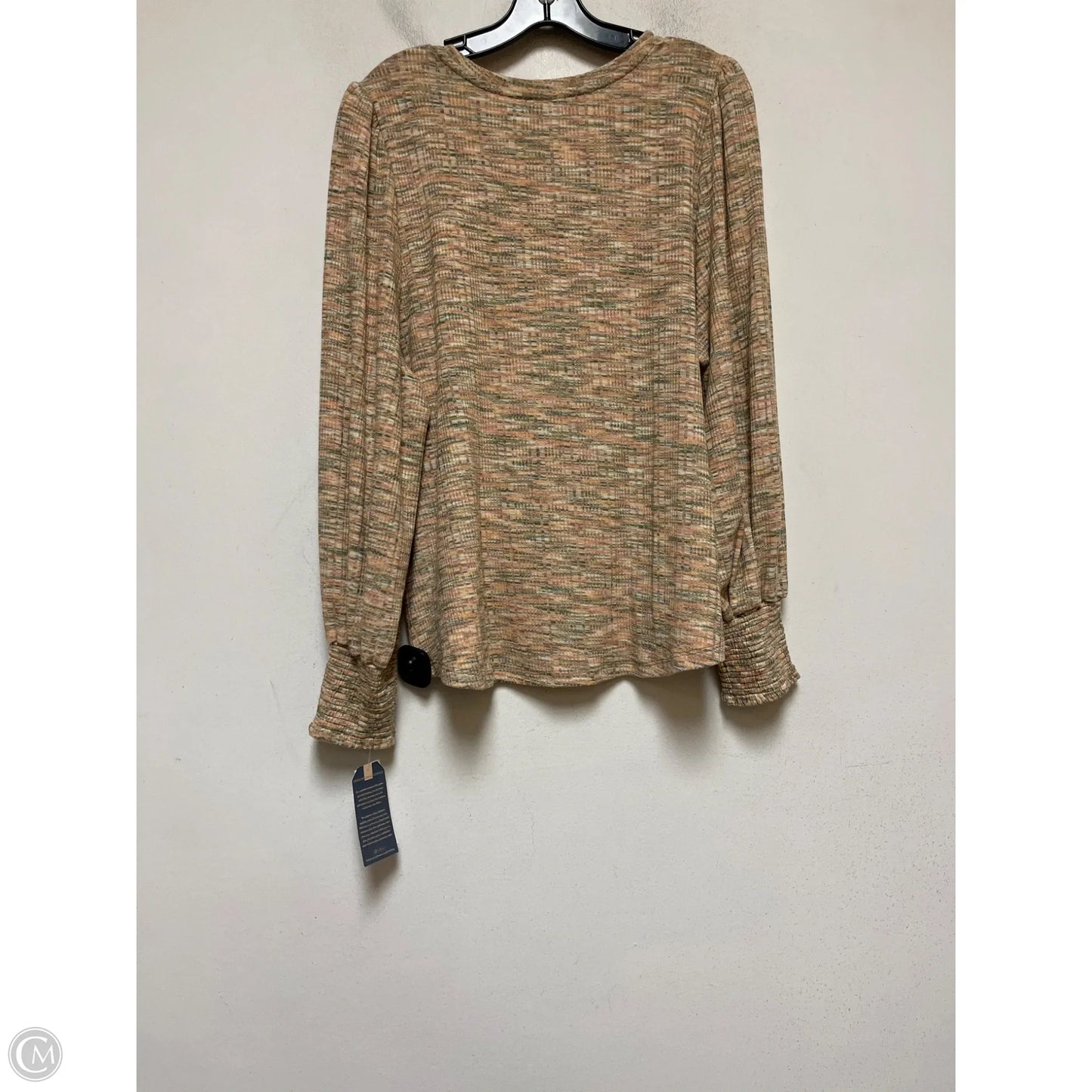 Top Long Sleeve By Democracy In Green & Orange, Size: 2x