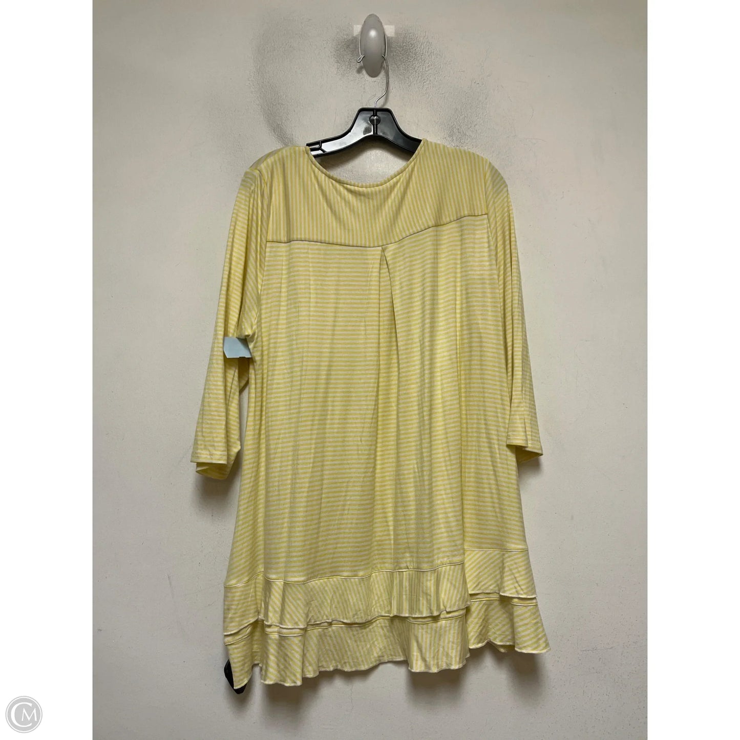 Top Long Sleeve By Intro In Striped Pattern, Size: L