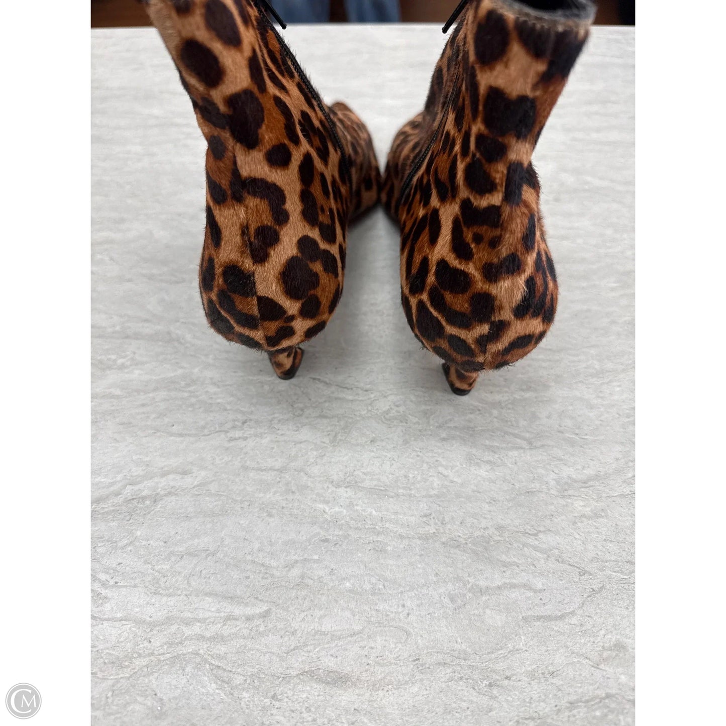 Boots Ankle Heels By Gianni Bini In Animal Print, Size: 9