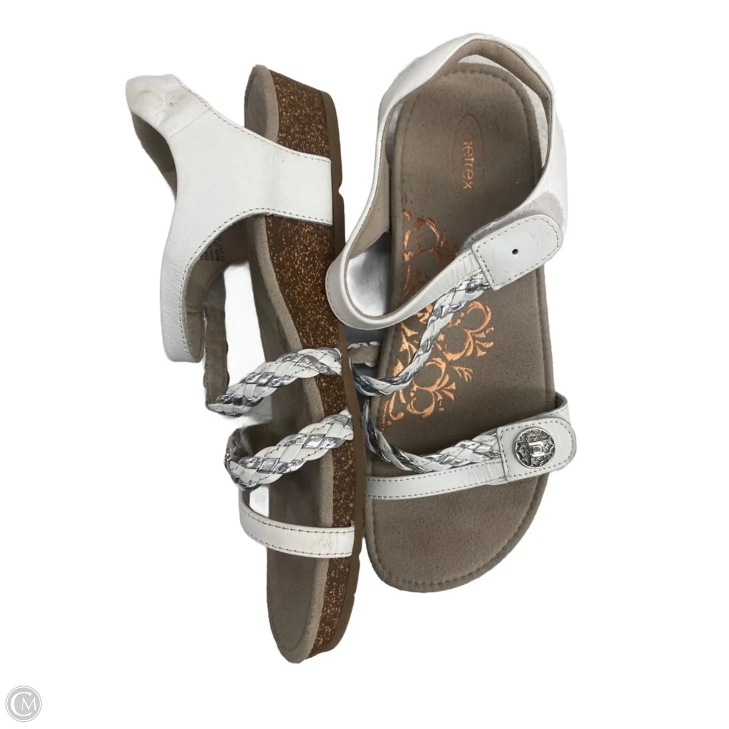 Sandals Flats By Aetrex In White, Size: 8.5