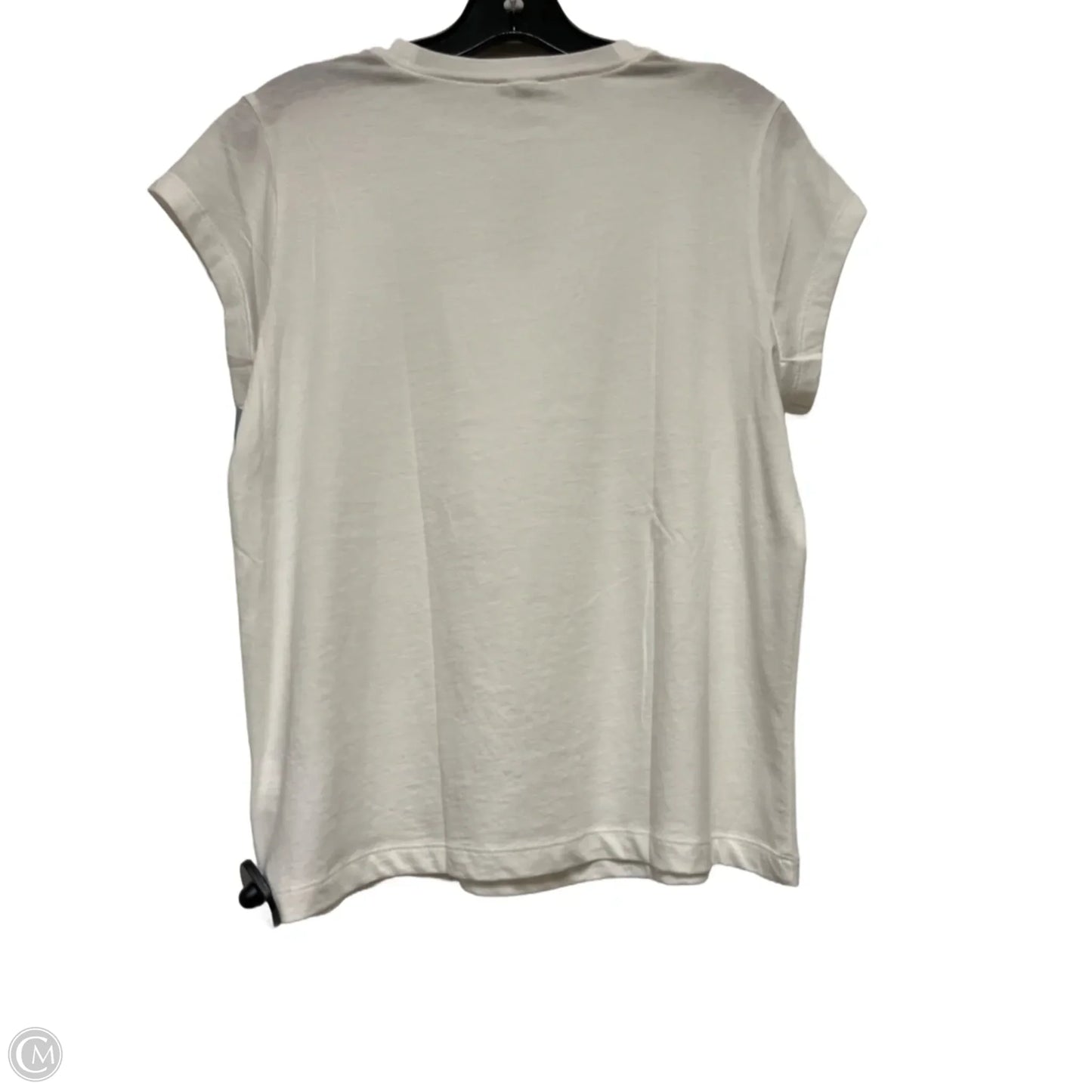 Top Short Sleeve Basic By Express In Ivory, Size: S