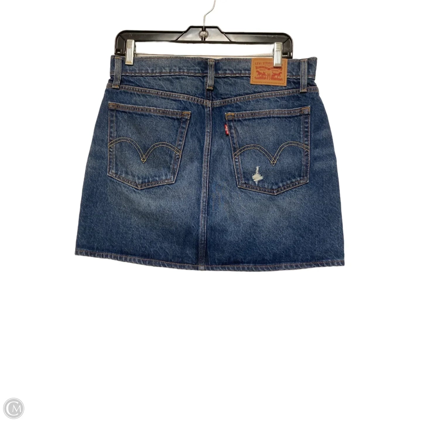 Skirt Mini & Short By Levis In Blue Denim, Size: 8