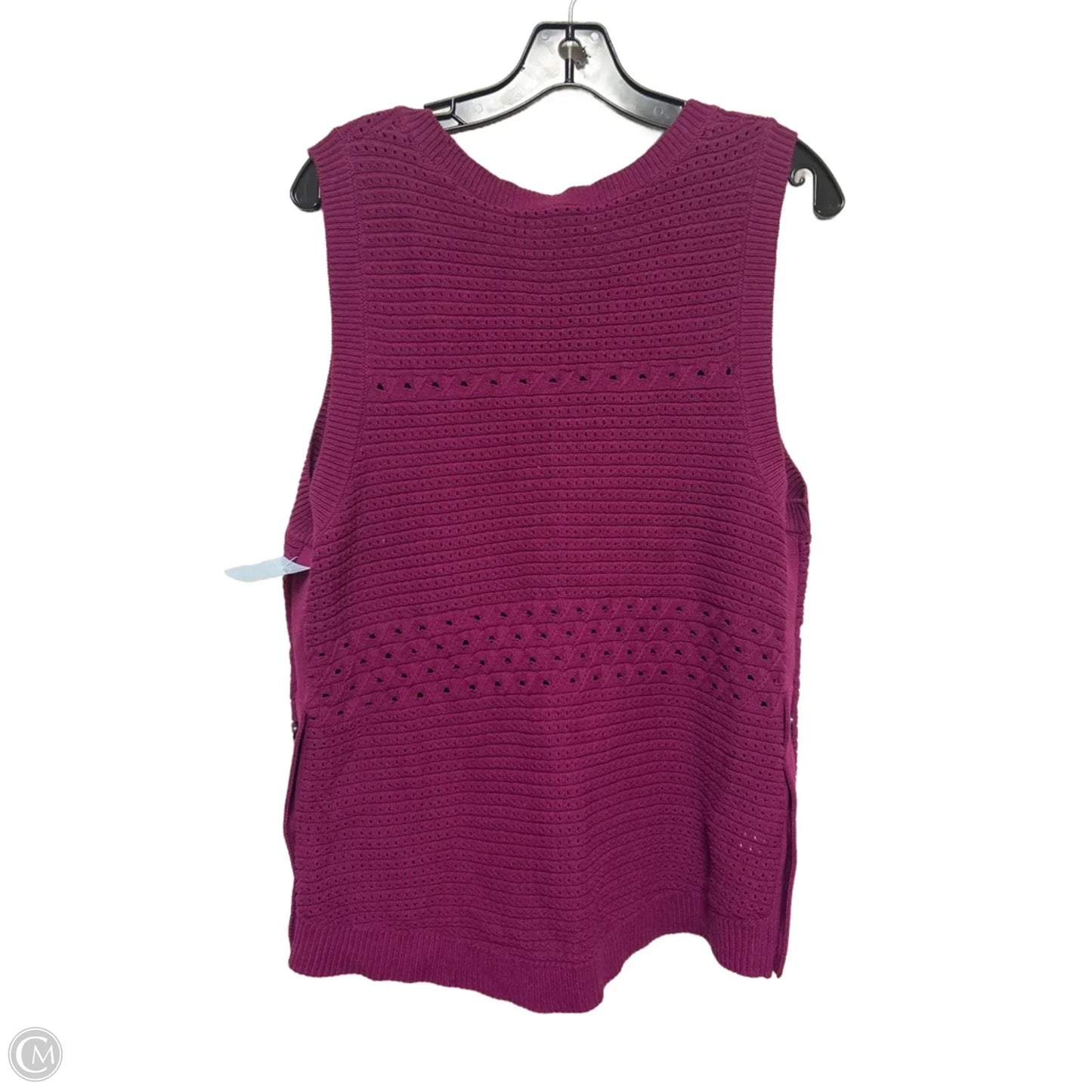 Top Sleeveless By Loft In Purple, Size: L