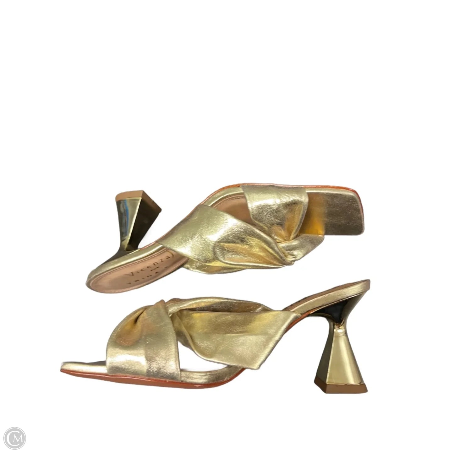 Sandals Heels Block By Trina Turk In Gold, Size: 7.5