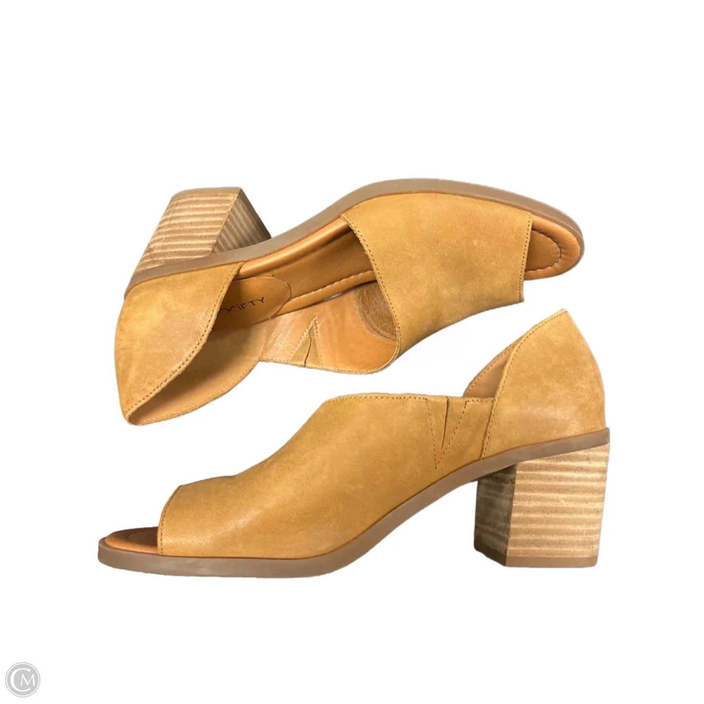 Sandals Heels Block By Sole Society In Tan, Size: 8