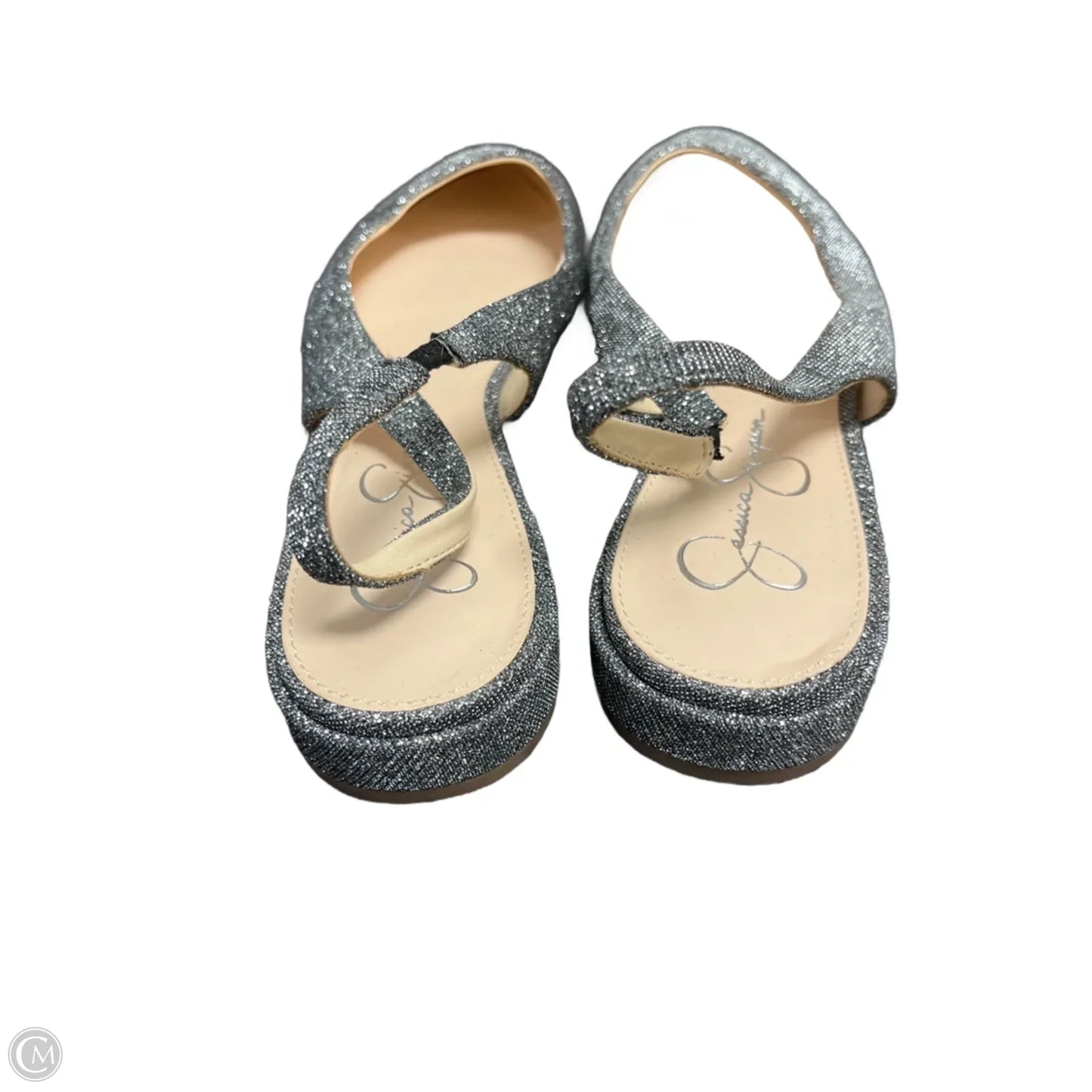 Shoes Flats By Jessica Simpson In Silver, Size: 9