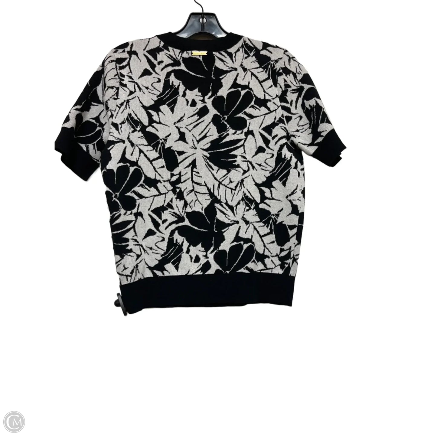 Top Short Sleeve By Michael By Michael Kors In Black & White, Size: M