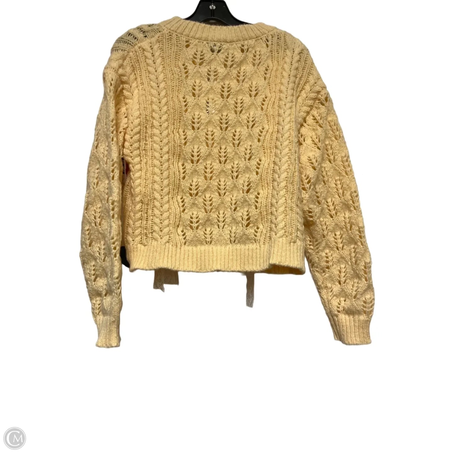 Sweater By Clothes Mentor In White & Yellow, Size: S