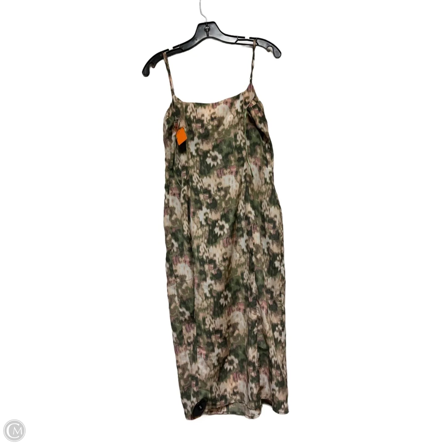 Dress Casual Midi By Chelsea 28 In Green & Pink, Size: S