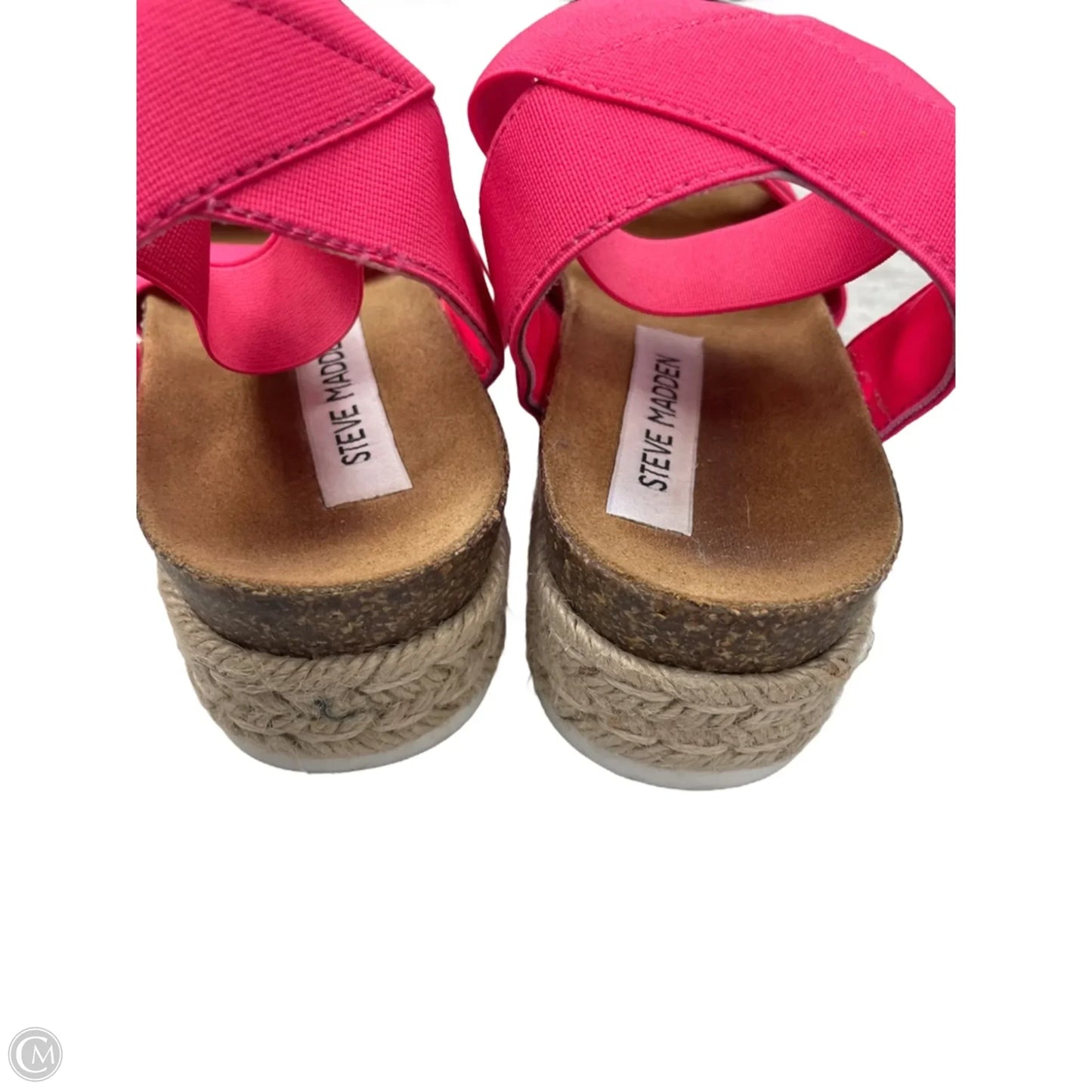 Sandals Heels Platform By Steve Madden In Pink, Size: 8