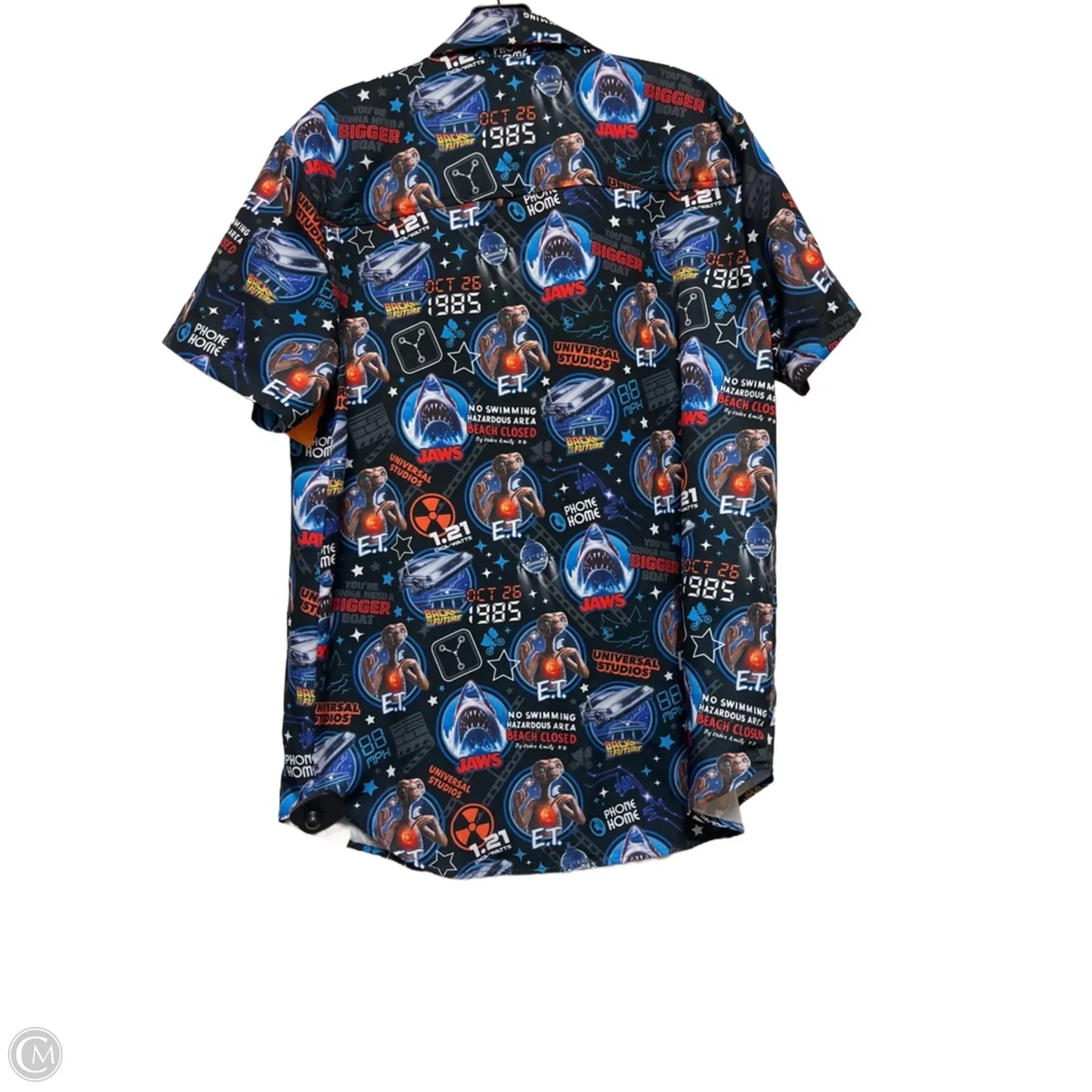 Top Short Sleeve By Clothes Mentor In Black & Blue, Size: L