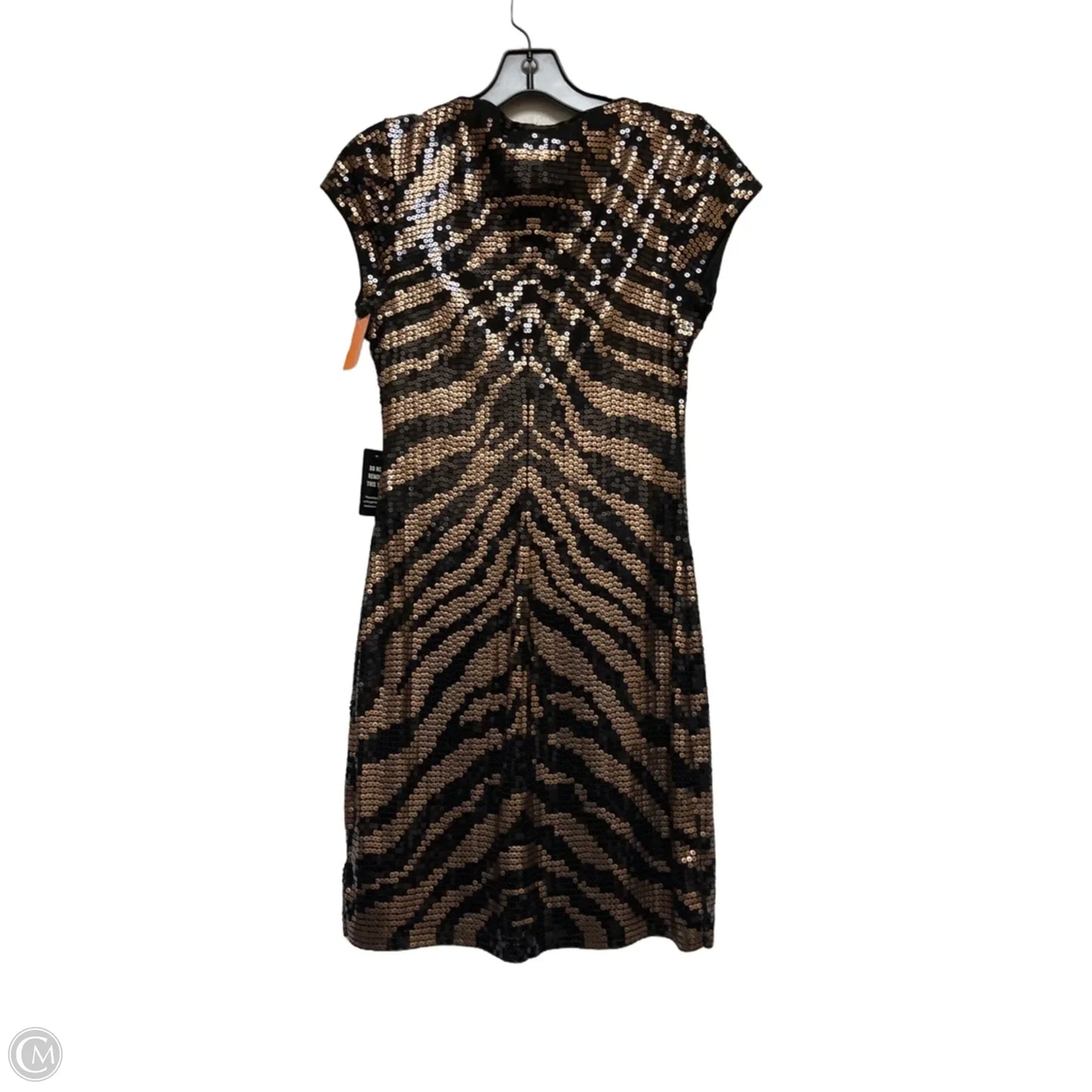 Dress Casual Short By Express In Black & Gold, Size: S
