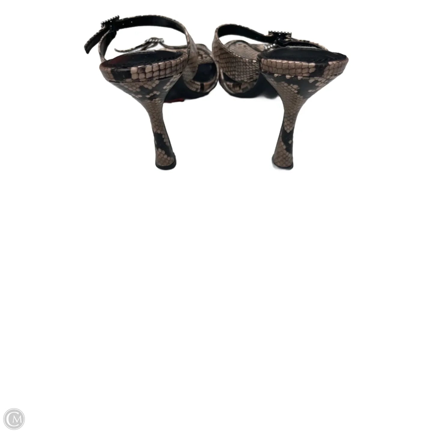Sandals Heels Stiletto By Clothes Mentor In Snakeskin Print, Size: 10