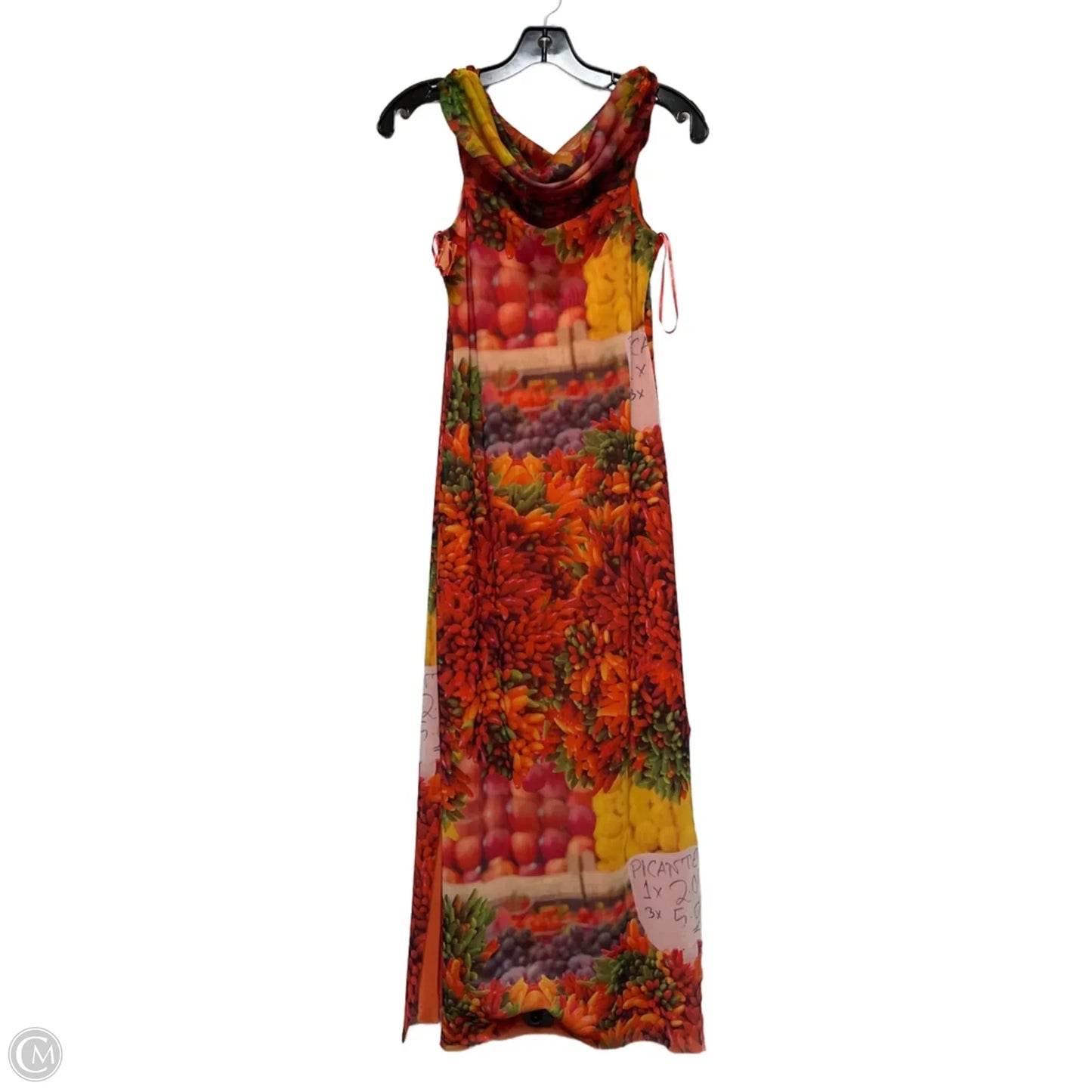 Dress Casual Maxi By Zara In Orange & Red, Size: M