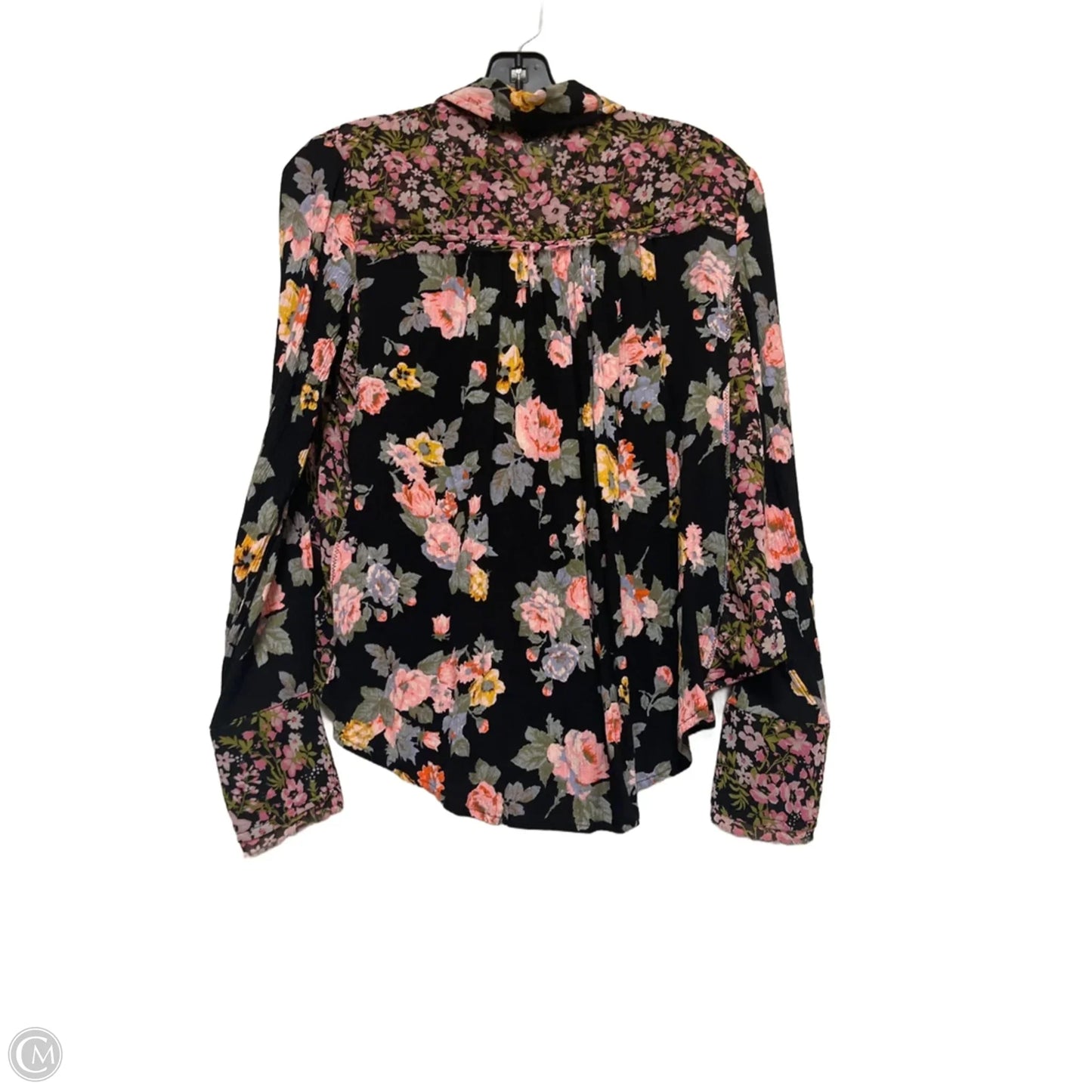 Top Long Sleeve By Free People In Floral Print, Size: Xs