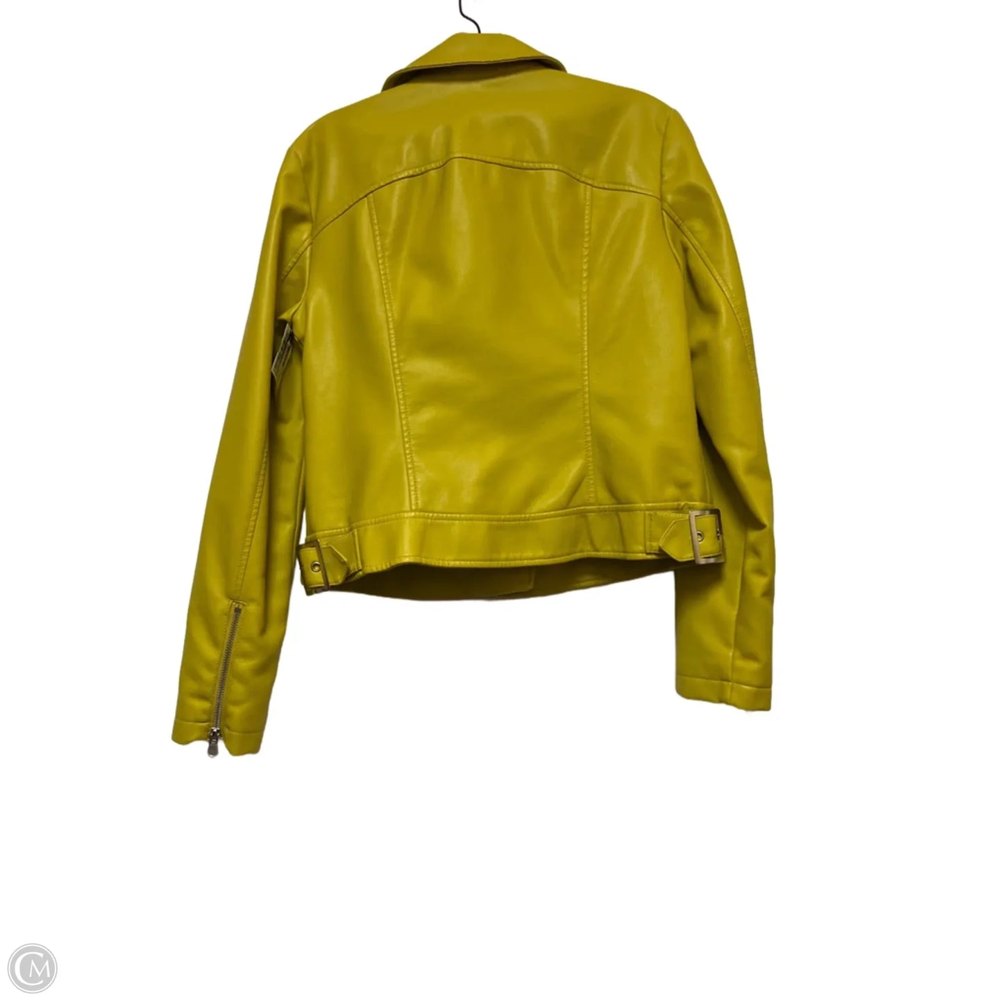 Jacket Moto By Bar Iii In Yellow, Size: S