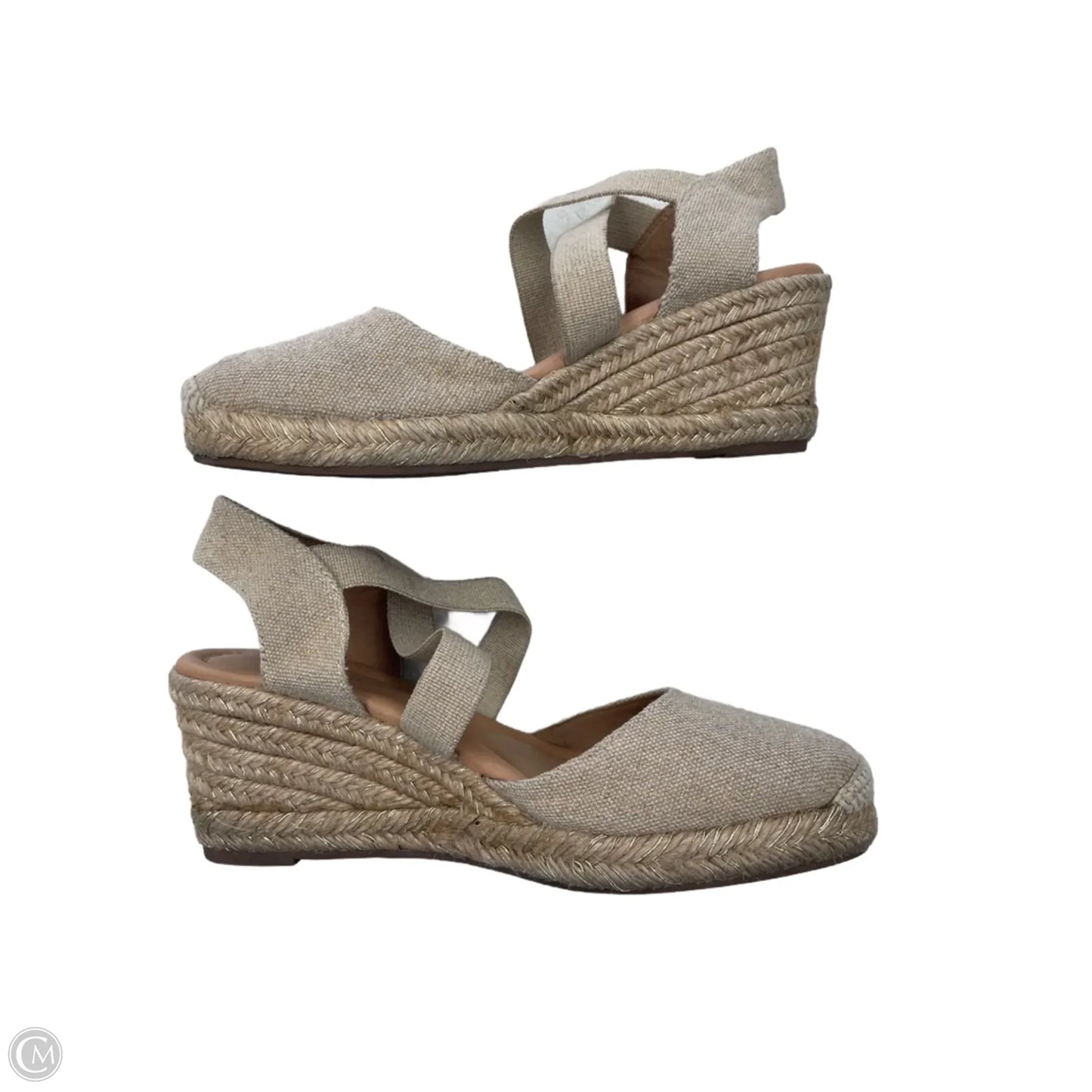 Shoes Heels Wedge By Easy Spirit In Gold & Tan, Size: 8