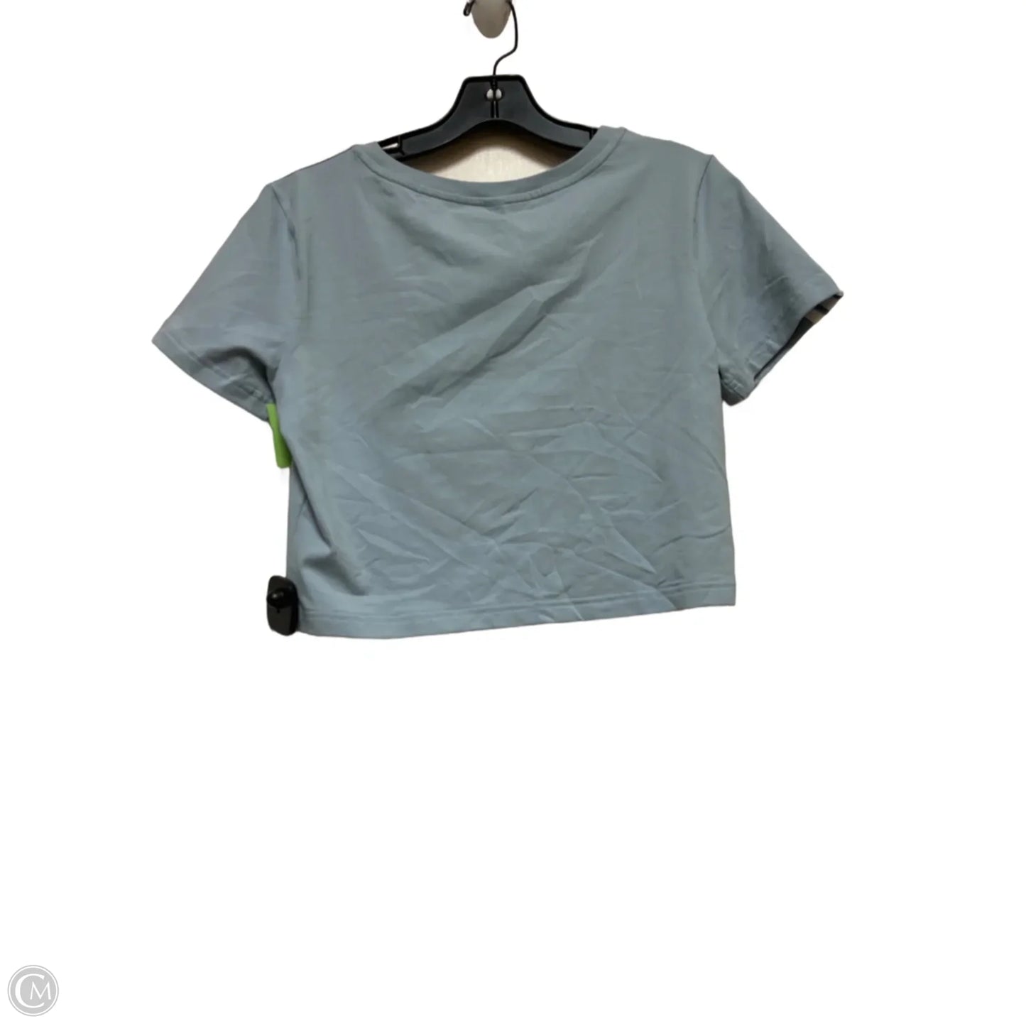 Athletic Top Short Sleeve By Adidas In Blue & White, Size: M