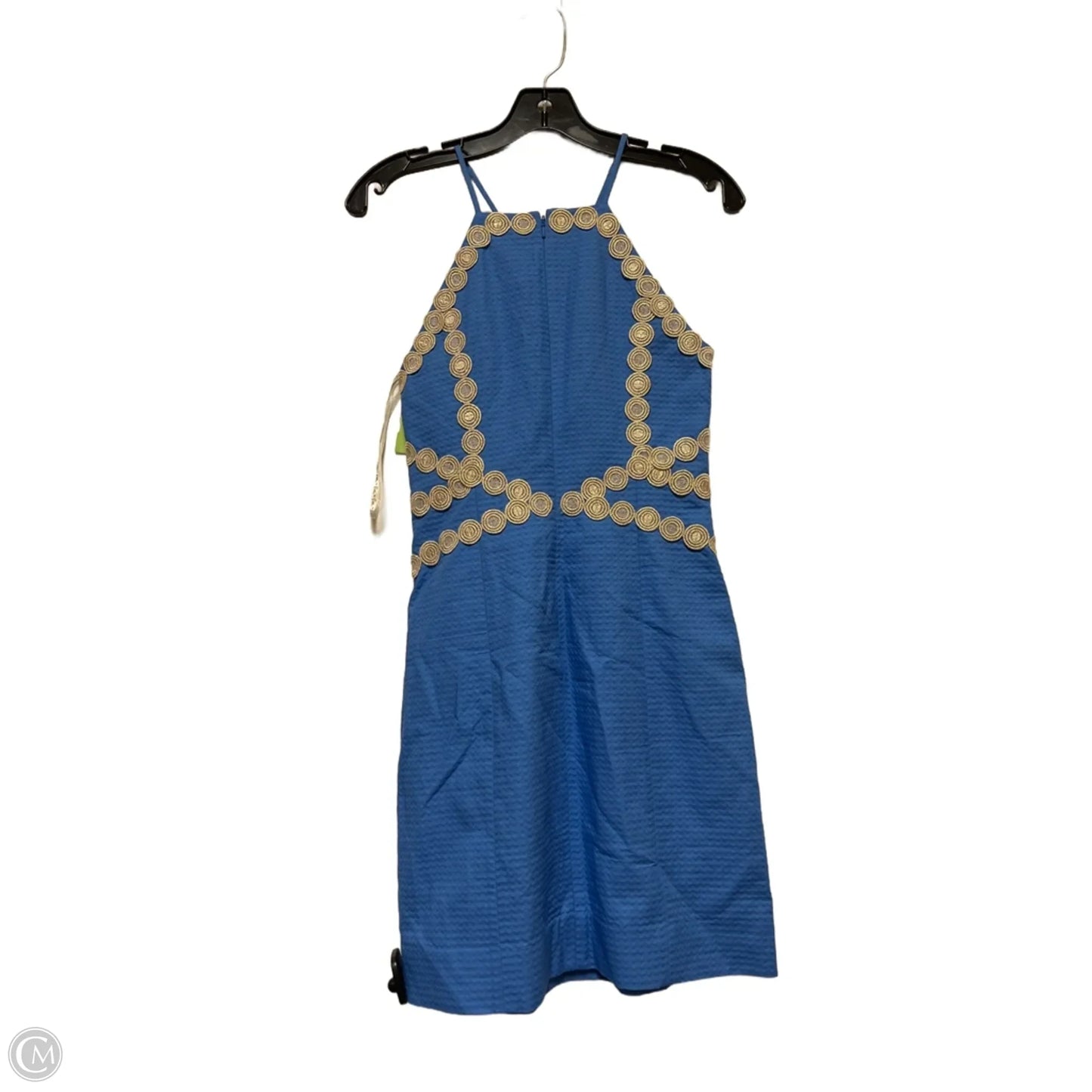 Dress Designer By Lilly Pulitzer In Blue & Gold, Size: Xxs