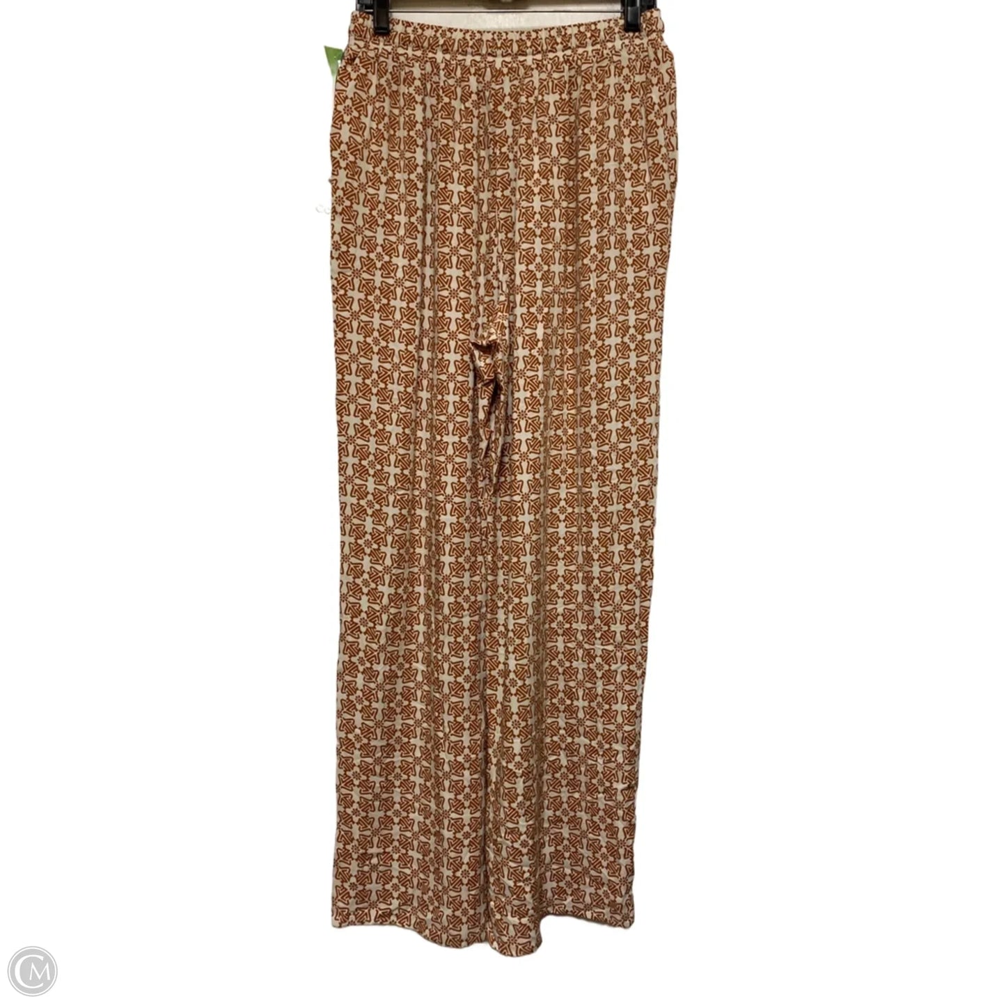 Pants Wide Leg By Cece In Brown & Cream, Size: 4