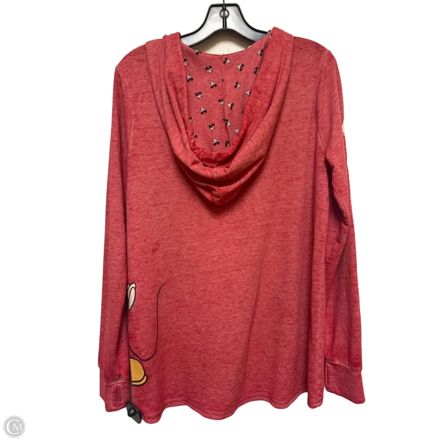 Sweatshirt Hoodie By Disney Store In Red, Size: M