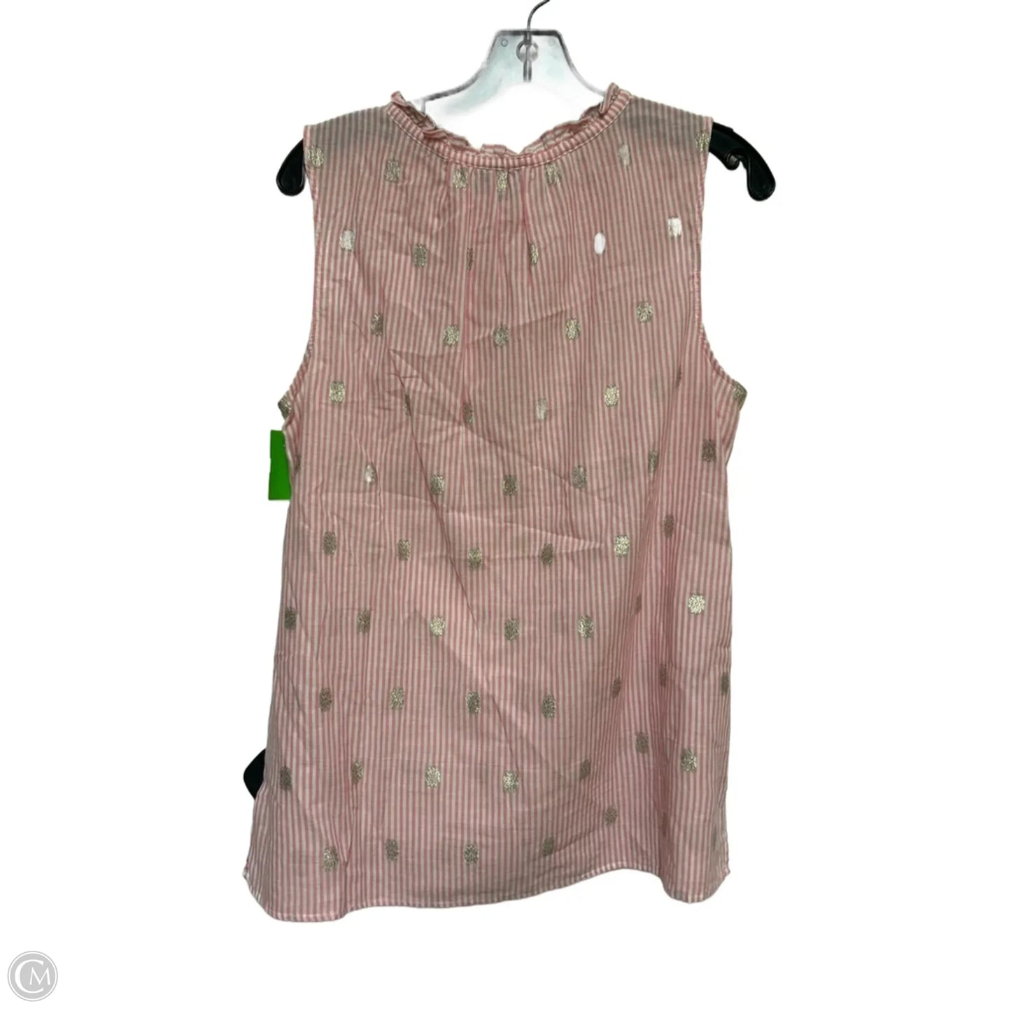 Top Sleeveless By Talbots In Striped Pattern, Size: M