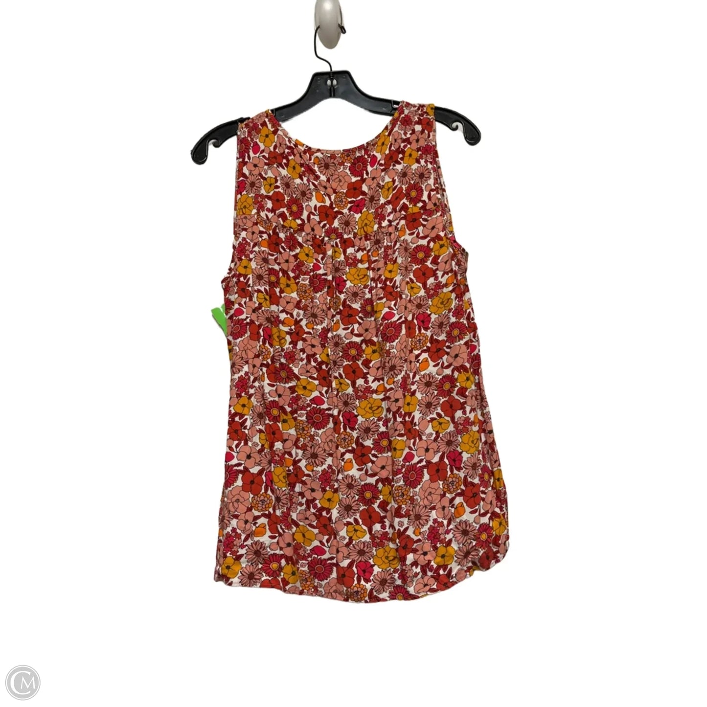 Top Sleeveless By Jane And Delancey In Floral Print, Size: M