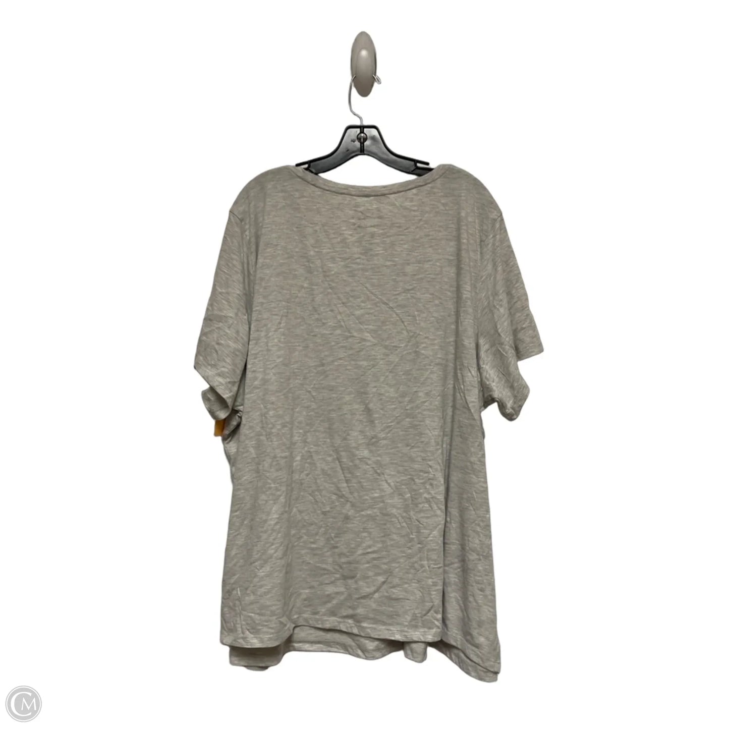 Top Short Sleeve By Disney In Grey, Size: 4x