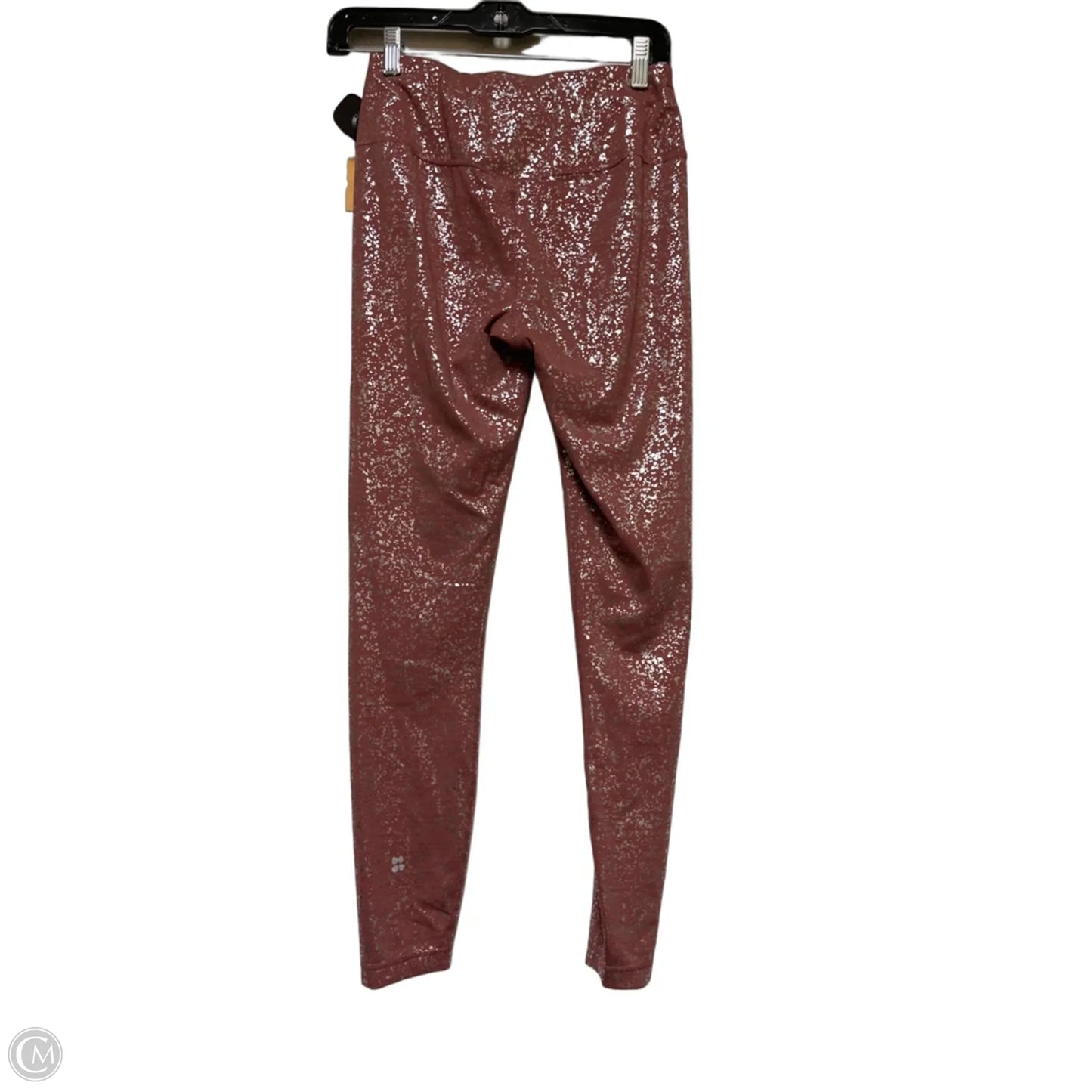 Athletic Leggings By Sweaty Betty In Red & Silver, Size: S