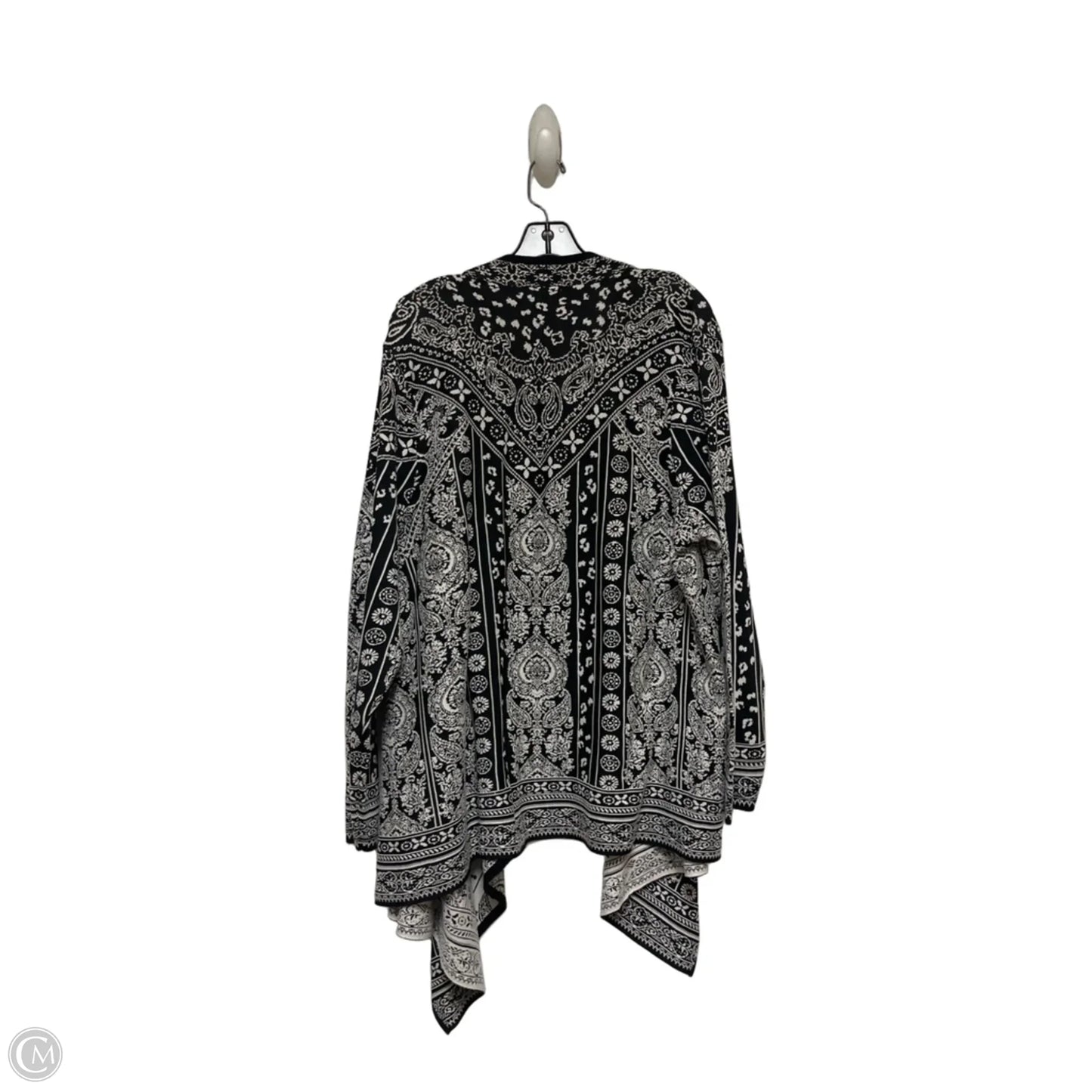 Cardigan By Chicos In Black & White, Size: Xl