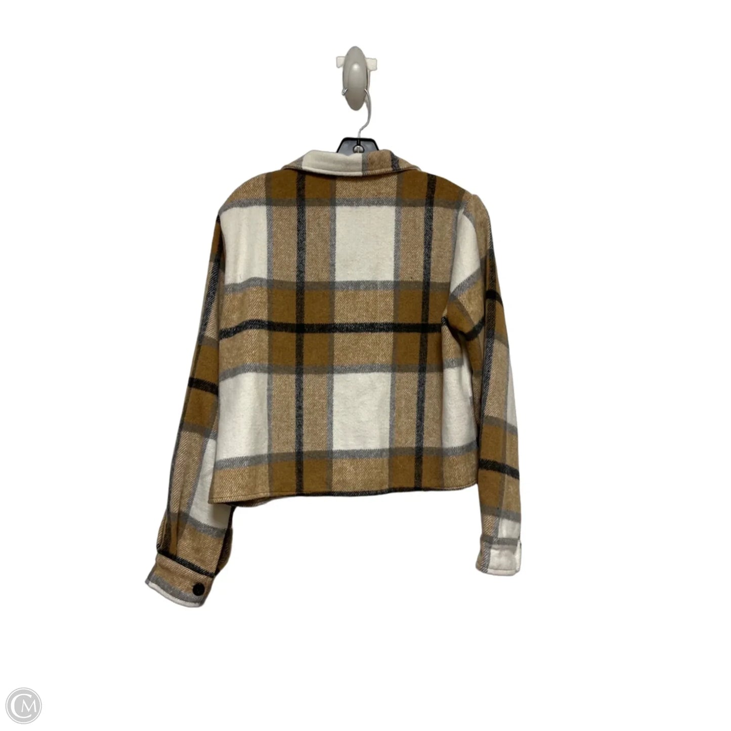 Jacket Shirt By Clothes Mentor In Plaid Pattern, Size: S