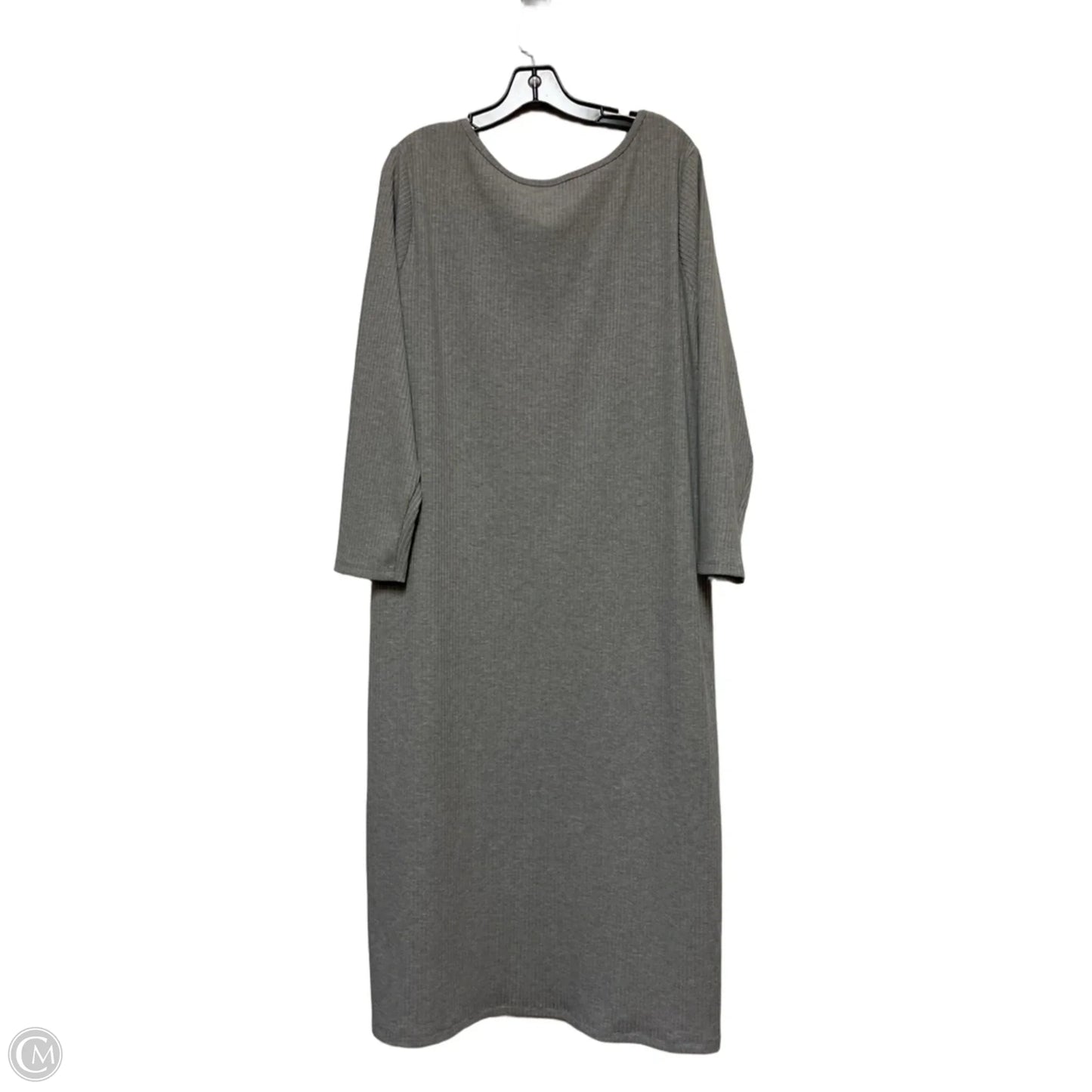 Dress Casual Midi By Terra & Sky In Grey, Size: 3x