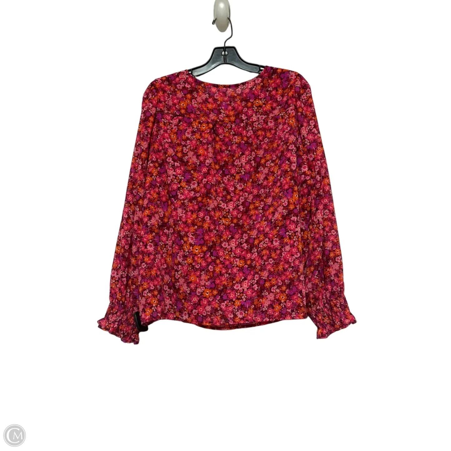 Top Long Sleeve By J. Crew In Floral Print, Size: M
